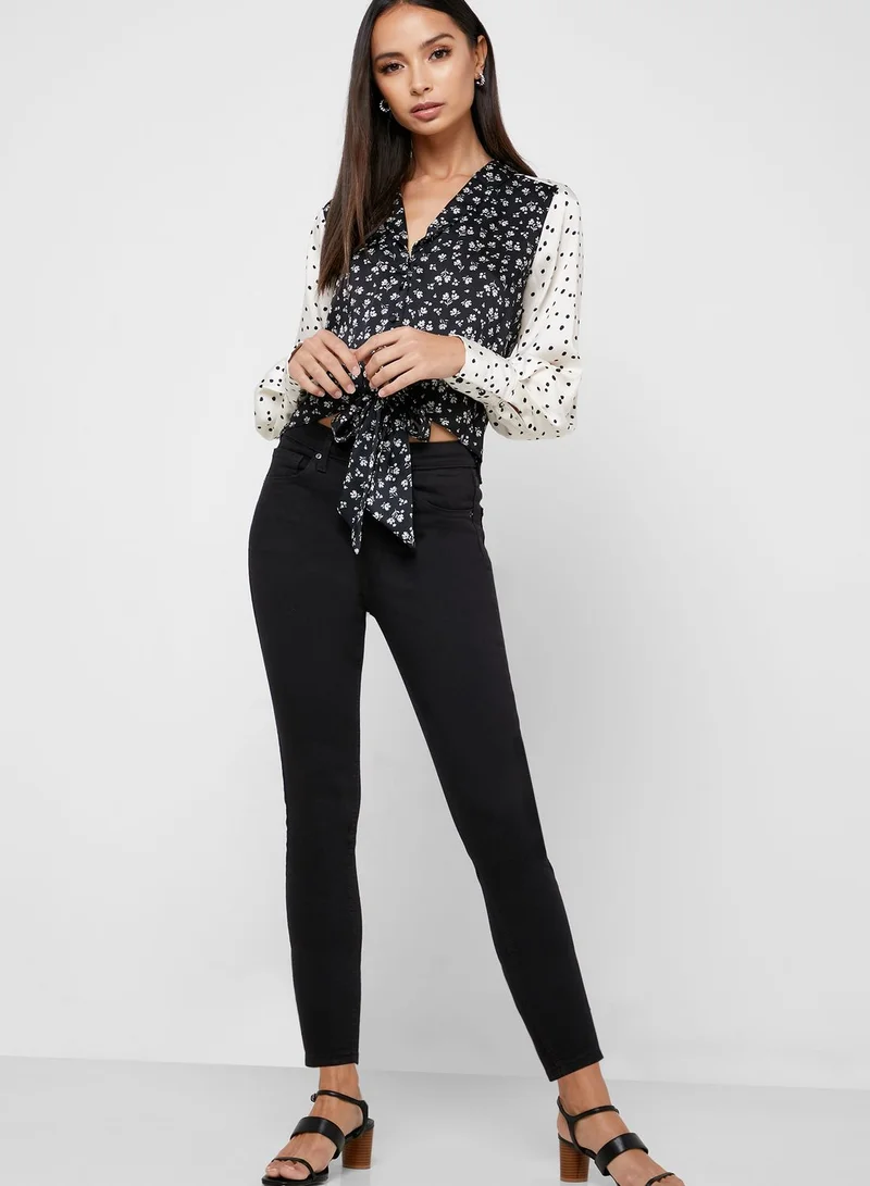 Topshop Petite Moto Jamie High Rise Skinny Ankle Grazer Jeans