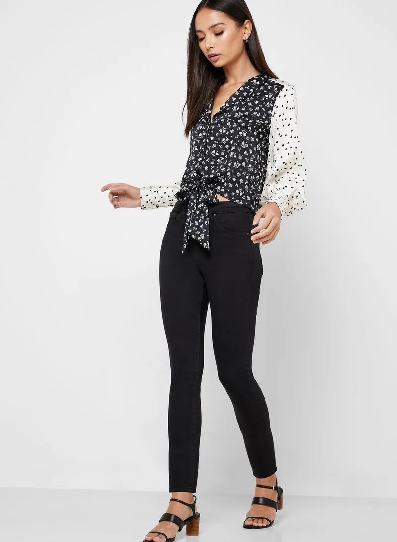 Topshop Petite Moto Jamie High Rise Skinny Ankle Grazer Jeans