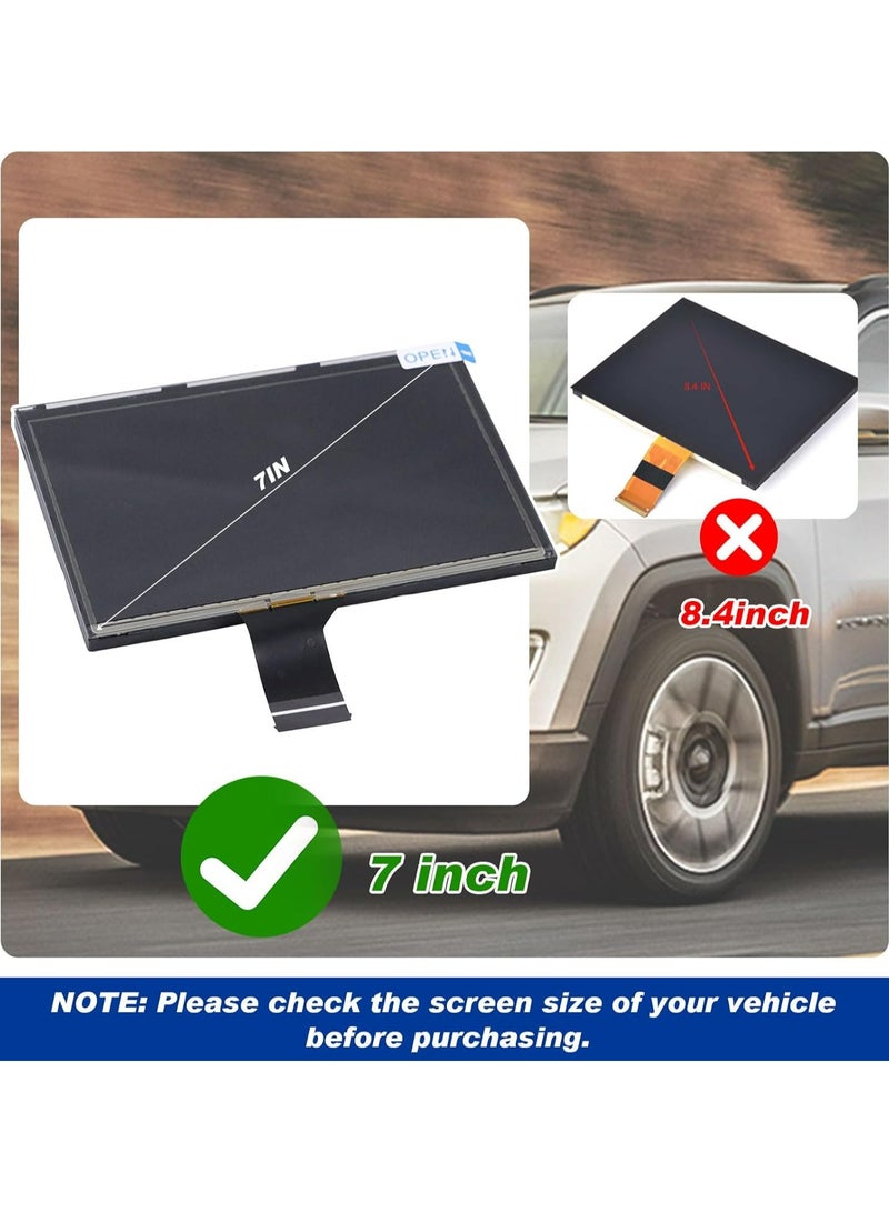 TLAXCA 7 Inch uconnect Touch Screen Digitizer LCD Monitor Radio Navigation Compatible with Jeep Compass 2017 2018 2019 2020 Radio Navigation Replace TDO-WXGA0700K00033-V2, TDO-WXGA0700K00057-V1 - Image 3