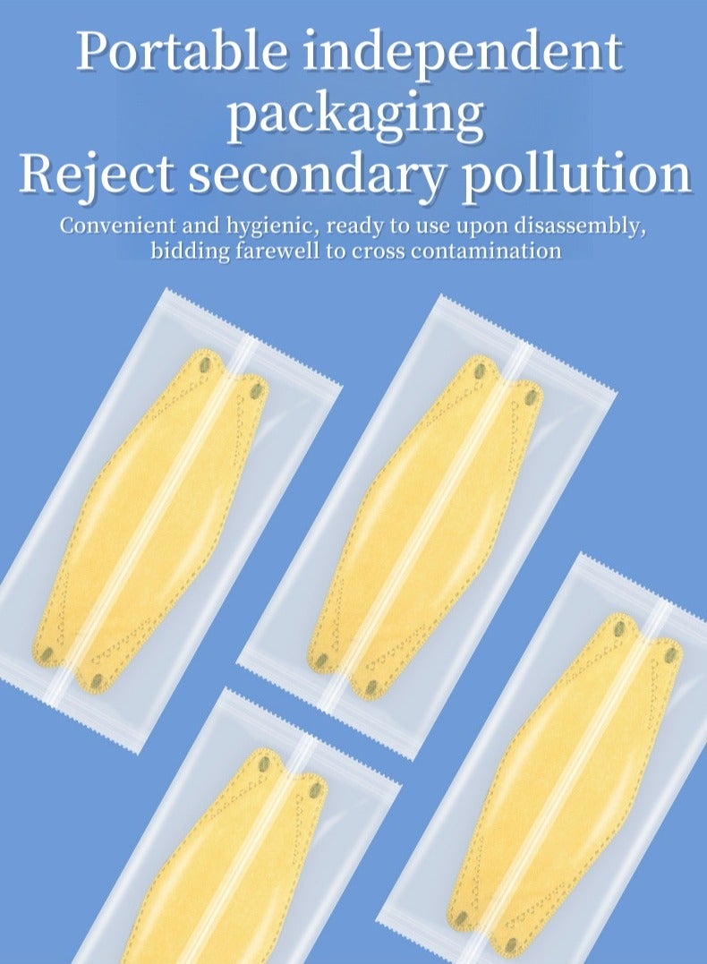 موراندي لون الأسماك على شكل قناع ، 3d-kn95 الكبار المتاح الأذن شنقا قناع ، حزمة واحدة - Image 3