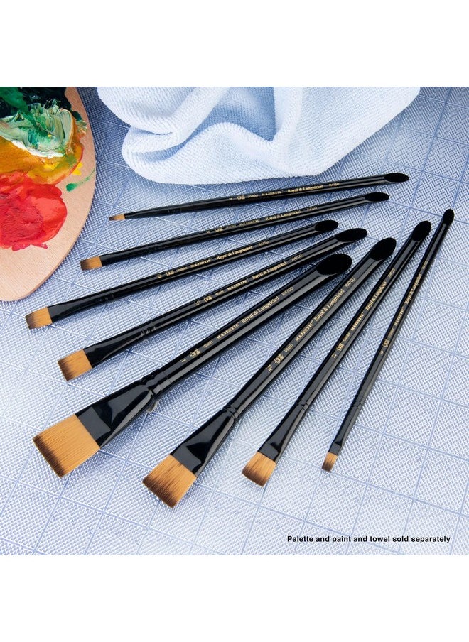 Royal & Langnickel - Angnickel Flat And Glaze Wash Artist Brush Set, 8-Piece - Image 1