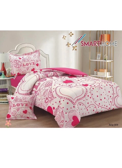 Children's Bedding And Quilt Set With Medium Filling, Consisting Of 4 Pieces, Reversible Elastic Sheet, Size 170x230 Cm, For Boys And Girls