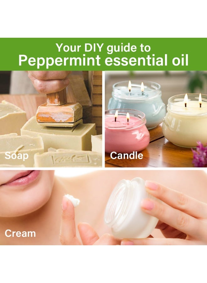 MOOYAM Peppermint Essential Oil, 100% Pure Natural Multi-Use for Face Body Nail and Hair Care Aromatherapy Diffuser Skin and Scalp Treatment for Men and Women 118ml - Image 4