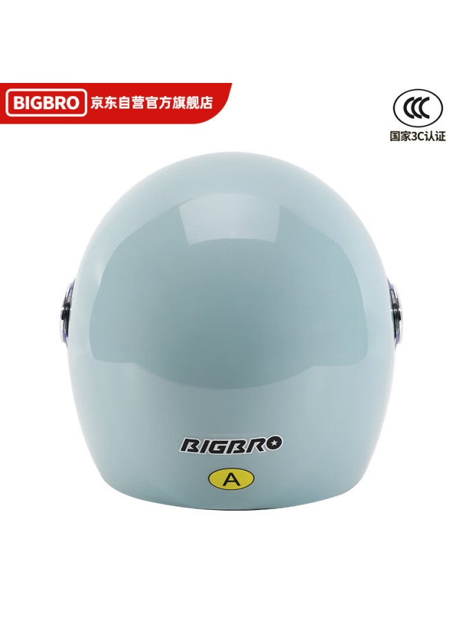 Bigbro Ky163 3c Motorcycle Helmet, Winter Warmth, For Men And Women, Electric Scooter, All-season Universal Half Helmet, Autumn Blue, One Size Fits All - Image 4