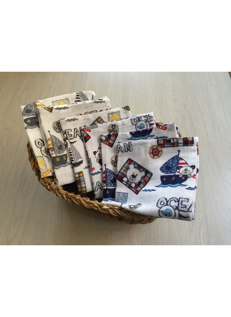 Lief Home Baby Muslin Mouth Diaper (6 Pieces) | 28X28  - Image 1