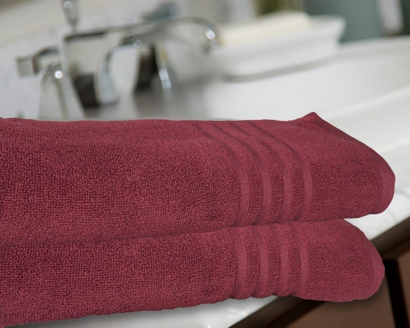 MERARO Cotton Towels | Large Size Bath Towel for Home Salon Spa Gym Beach- Soft & Absorbent | 500 GSM | 1 Piece Towel for Men/Women | Urban Comfort | 76cm x 153cm (Maroon) - Image 5