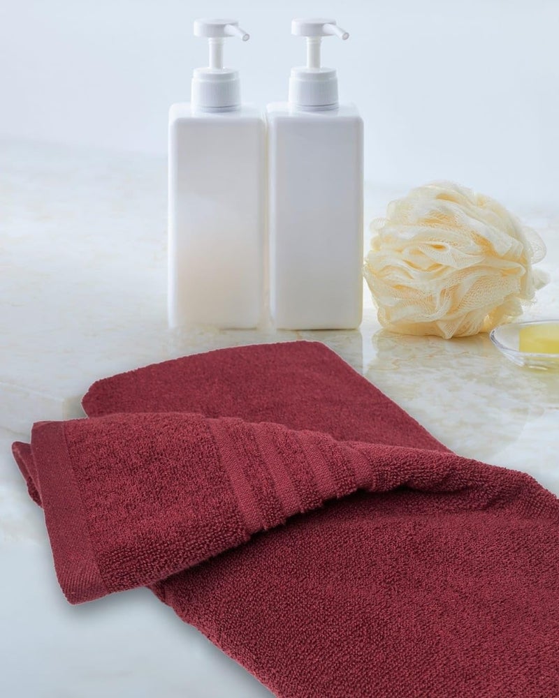 MERARO Cotton Towels | Large Size Bath Towel for Home Salon Spa Gym Beach- Soft & Absorbent | 500 GSM | 1 Piece Towel for Men/Women | Urban Comfort | 76cm x 153cm (Maroon) - Image 2