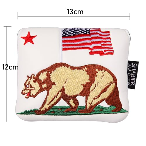 SHABIER Golf large mallet headcover for Taylormade MySpider X Putter, MySpider Tour putter (Brown bear) - Image 5