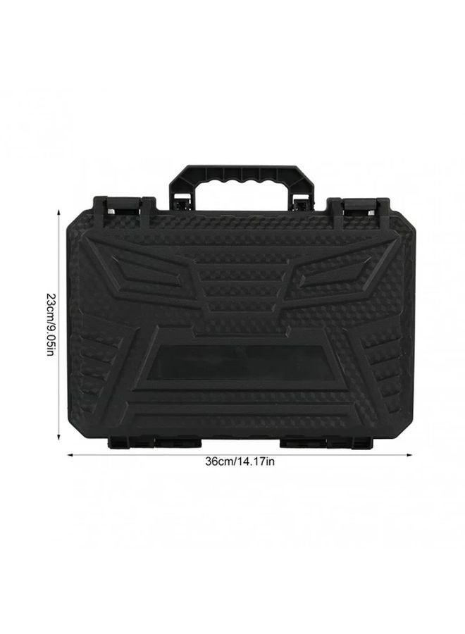Black Plastic Angle Grinder Toolbox Portable Storage Box For Cordless And Wired Grinders - Image 4