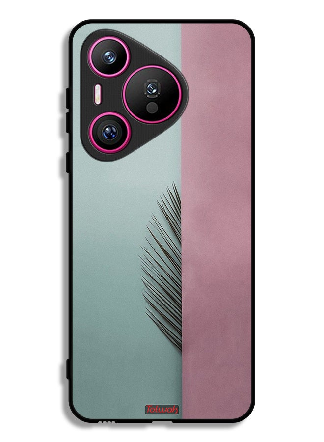 Tolwak Huawei Pura 70 Protective Case Cover Half Leaves - Image 1