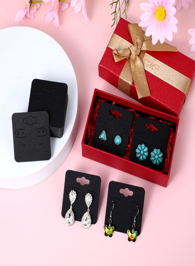 Prasacco 100 Pcs Earring Cards Earring Display Cards Blank Earrings Holder with 6 Holes Cardboard Jewelry Packaging Card Jewelry Display Card for Selling Hanging Earrings (Black) - Image 5