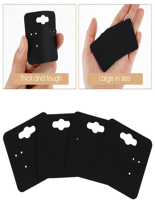 Prasacco 100 Pcs Earring Cards Earring Display Cards Blank Earrings Holder with 6 Holes Cardboard Jewelry Packaging Card Jewelry Display Card for Selling Hanging Earrings (Black) - Image 4