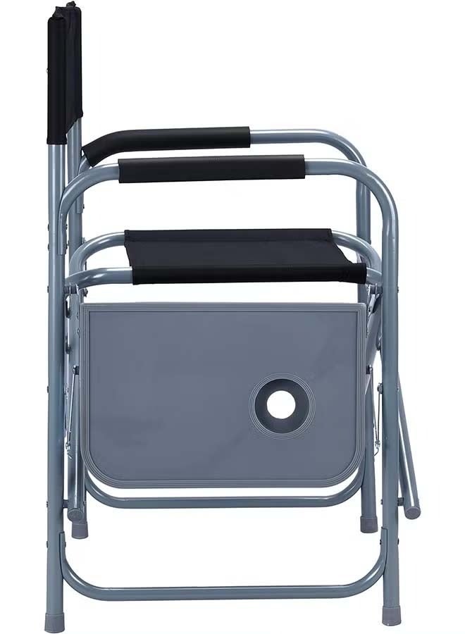 Folding Camping Chair with Side Table and Cup Holder, Canvas Picnic Seat with Durable Aluminum Frame, Portable Picnic Chair with Armrests Perfect for Indoor, Outdoor and Picnic Use - Image 3