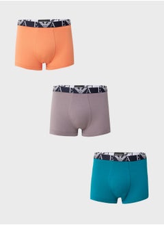 EMPORIO ARMANI 3 Pack Logo Band Boxers  - Image 1