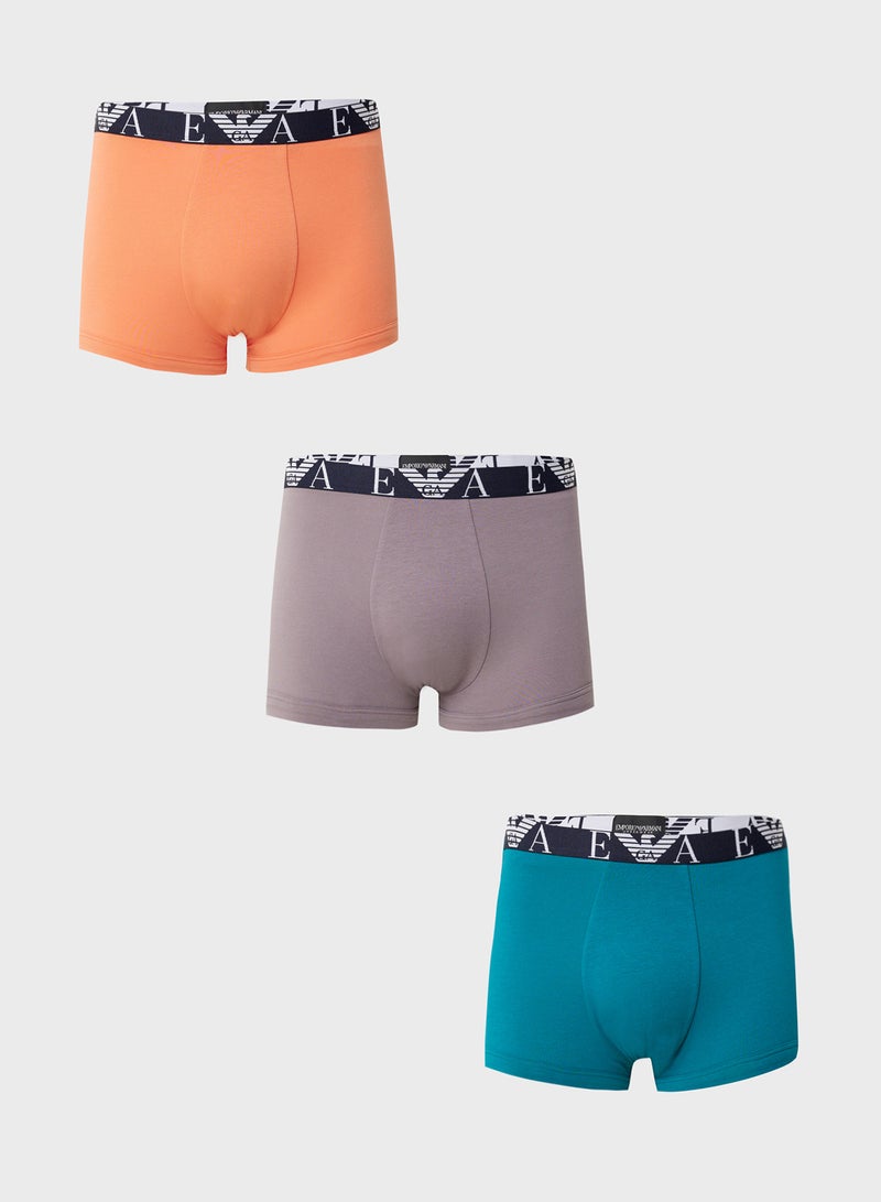 EMPORIO ARMANI 3 Pack Logo Band Boxers  - Image 1