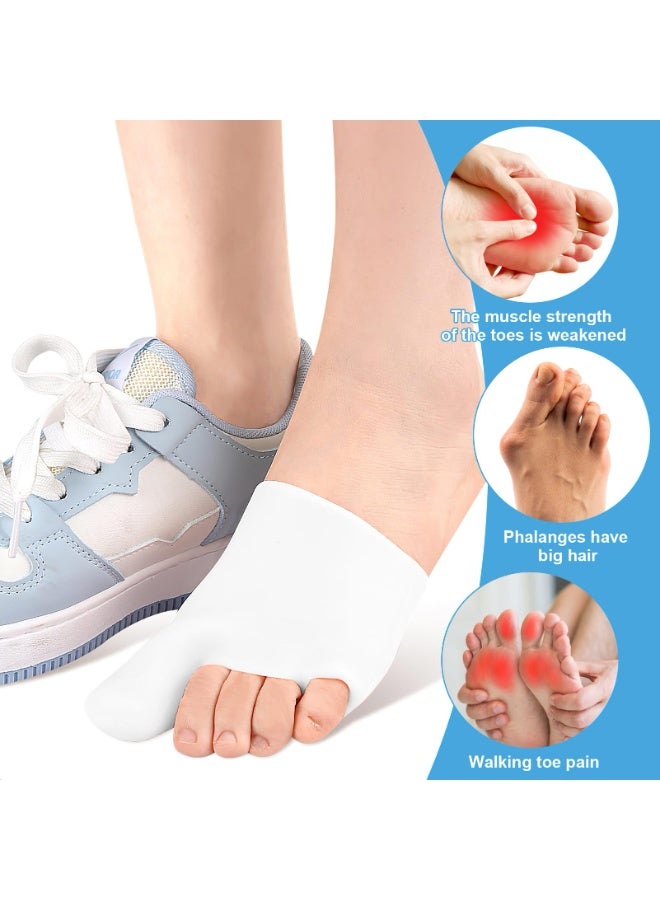 2 Pieces Large White Reusable Soft Gel Toe Protector Set, Big Toe Caps & Metatarsal Foot Sleeves, Comfort Bunion Pain Relief Cushions For Men Women, Anti-Friction Pads Prevent Corns Blisters Calluses Ingrown Toenails - Image 5