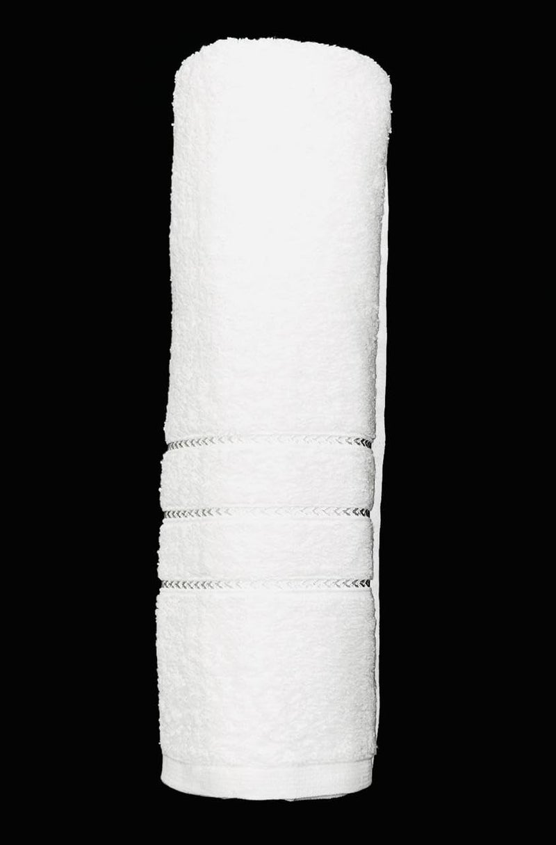 Bombay Dyeing Cotton Flora Towel (White, 75 X 150 Cm) - Image 4