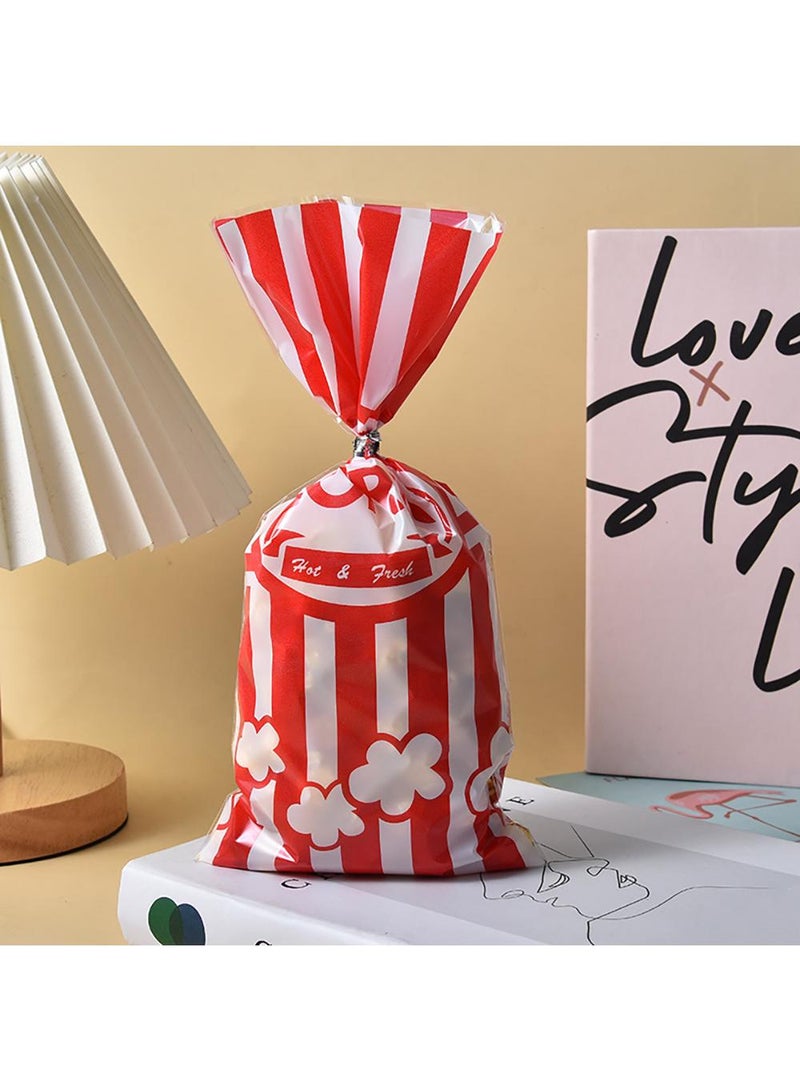 Sweet seven أكياس الفشار، باللونين الأحمر والأبيض، 100 كيس - مثالية لجمع التبرعات المدرسية والمناسبات الخاصة - تحتوي على فشار ساخن وطازج - Image 1