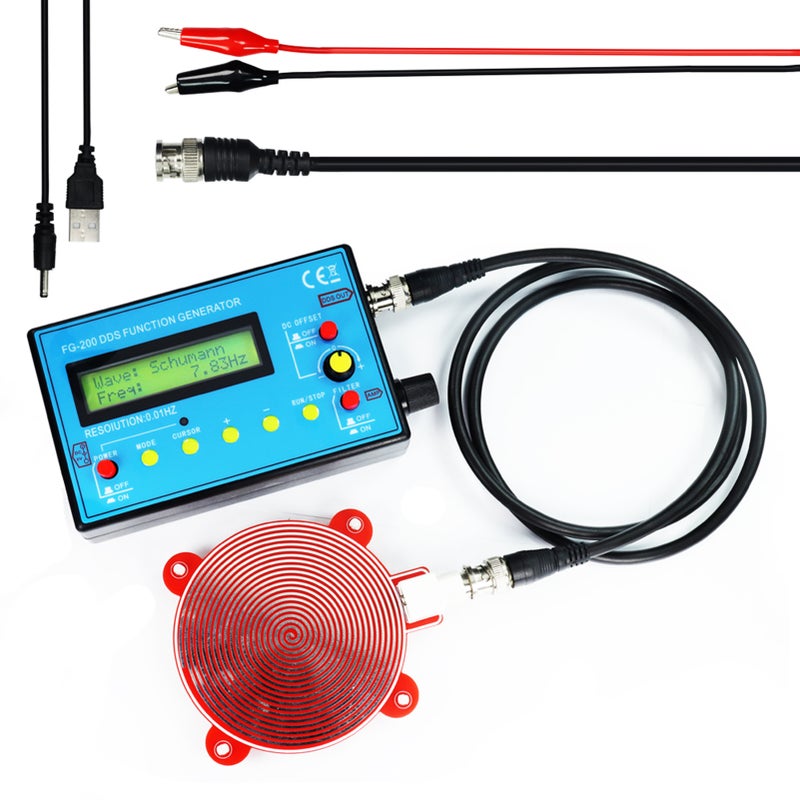 FG-200 DDS Function Signal Generator Frequency Counter 0.01Hz - 500KHz Signal Source Module Sine+Square+Sawtooth Waveform - Image 1