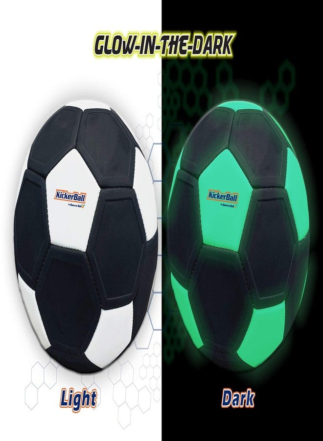Kickerball Foam - Curve And Swerve Soccer Ball/Football Toy - Kick Like The Pros, Great Gift For Boys And Girls - Perfect For Outdoor & Indoor Match Or Game (Glow In The Dark), Yellow - Image 3