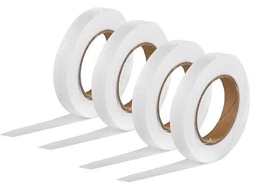 karmet karmet 4 Pcs Fabric Fusing Tape Fusible Bonding Web Adhesive Hem Tapes IronOn Hemming Tape No Sew Hem Tape Roll for Bonding Clothes Jeans Pants Collars Curtains Each 70 Yards  - Image 1