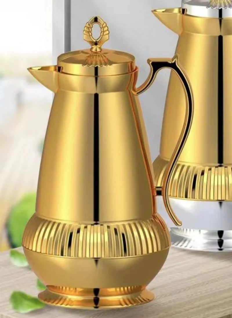Sharpdo 1-Pcs Long-Lasting Thermal Insulation Large-Capacity Vacuum Electroplating High-Quality Coffee Pot Kettle 16.5*30/1000ML