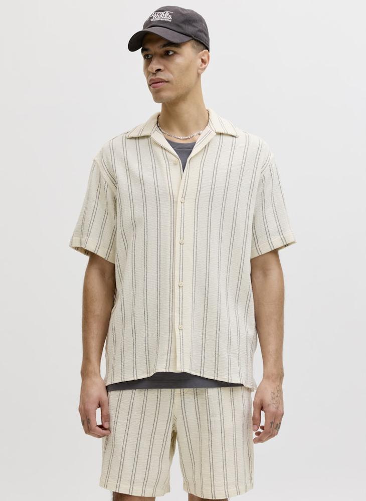 JACK & JONES Striped Short Sleeve Shirt - Image 1