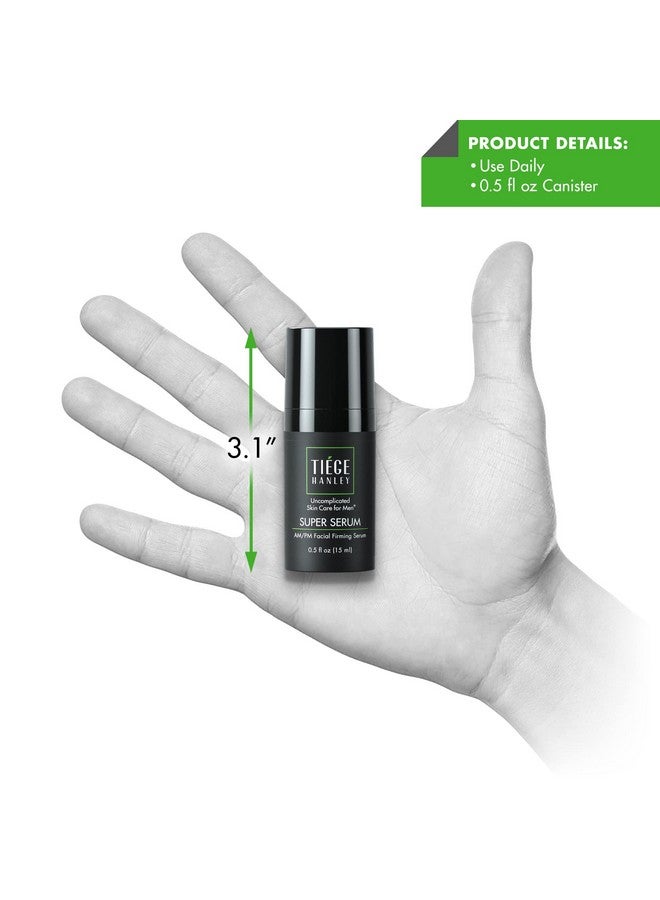 tiege hanley Morning And Night Facial Firming Serum For Men (Super Serum); Sodium Hyaluronate And Retinyl Palmitate For Tighter Smoother Skin ; 0.5 Fluid Ounces - Image 4