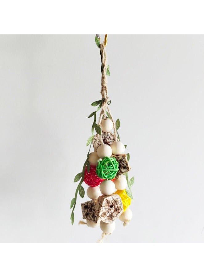 لوازم الببغاء الروطان الكرة الحور لغز الطيور قفص الديكور اللعب