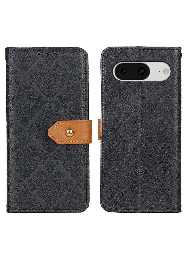 Green Tiger Case For Google Pixel 8 European Floral Embossed Copper Buckle Leather Phone Case - Image 1