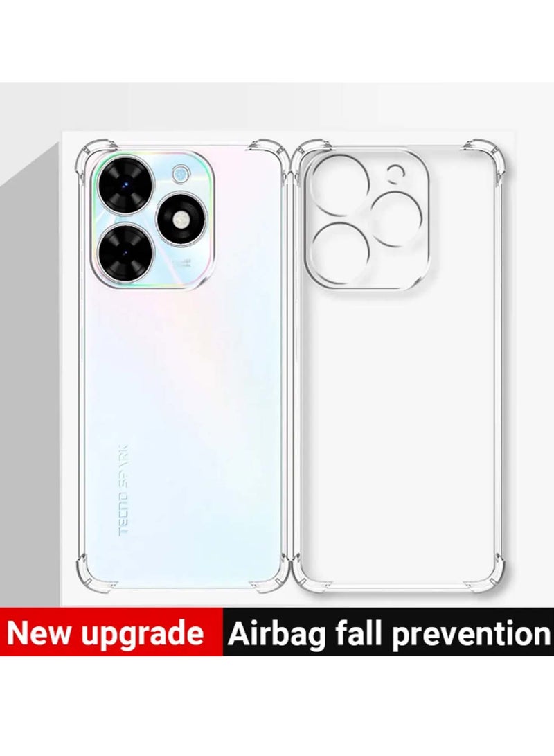 Techie جراب شفاف رفيع للغاية من مادة TPU لهاتف Infinix Smart 8، مقاوم للصدمات ومضاد لبصمات الأصابع، غطاء خلفي شفاف واقٍ - Image 3