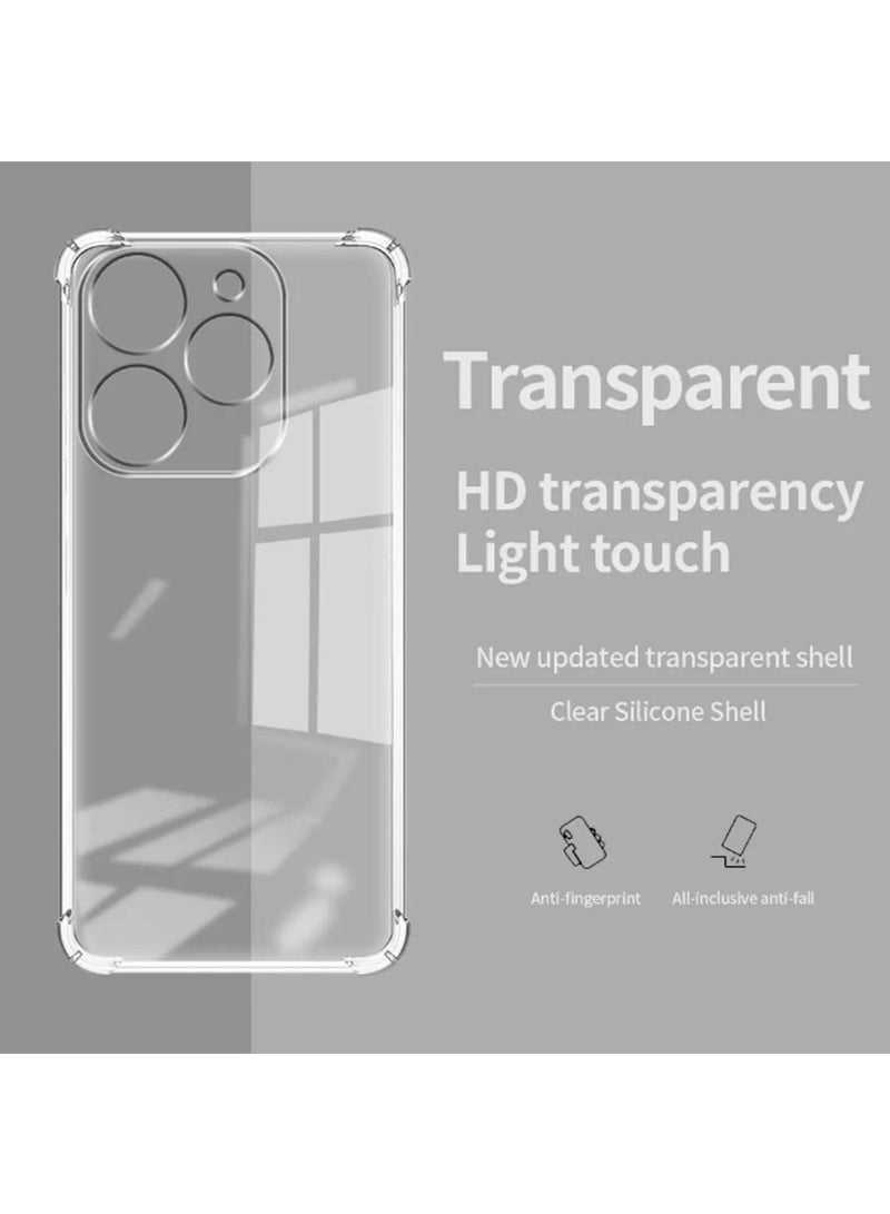 Techie جراب شفاف رفيع للغاية من مادة TPU لهاتف Infinix Smart 8، مقاوم للصدمات ومضاد لبصمات الأصابع، غطاء خلفي شفاف واقٍ - Image 4