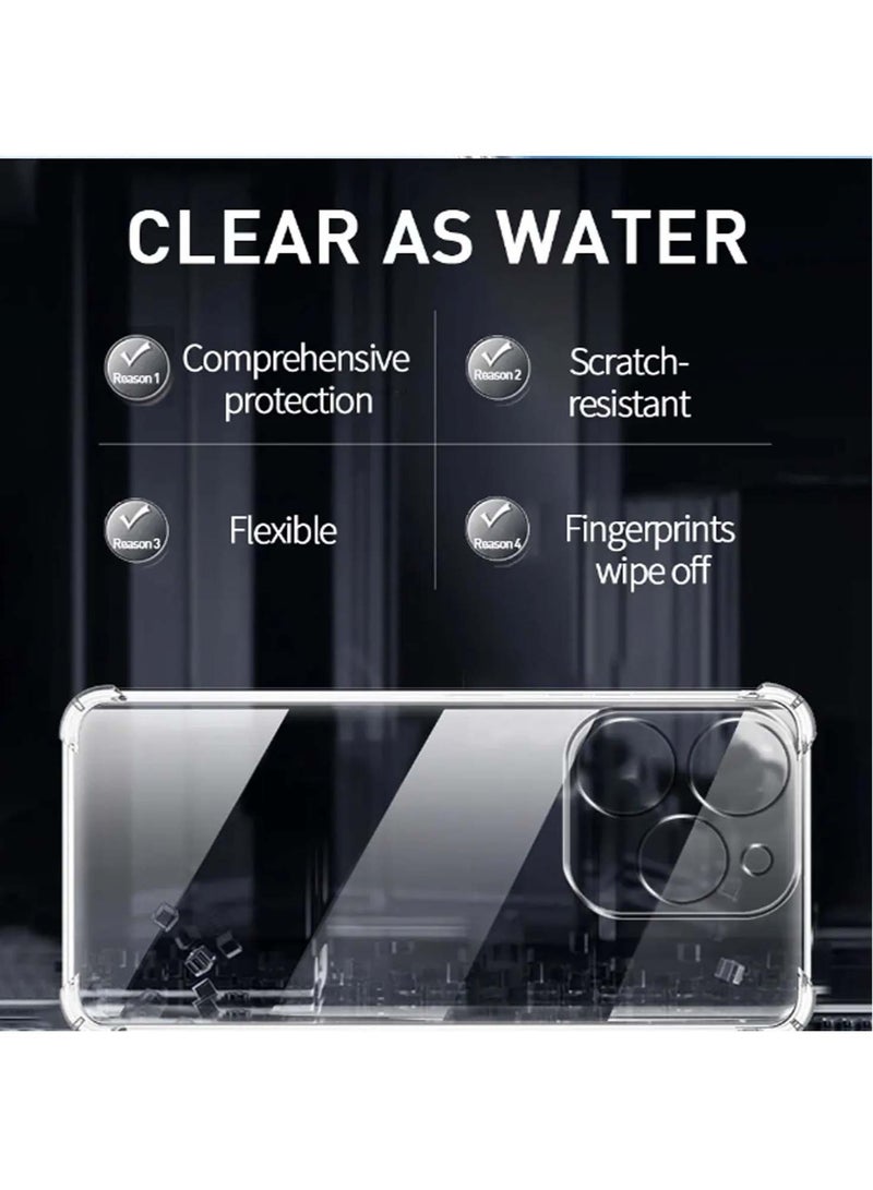 Techie جراب شفاف رفيع للغاية من مادة TPU لهاتف Infinix Smart 8، مقاوم للصدمات ومضاد لبصمات الأصابع، غطاء خلفي شفاف واقٍ - Image 5