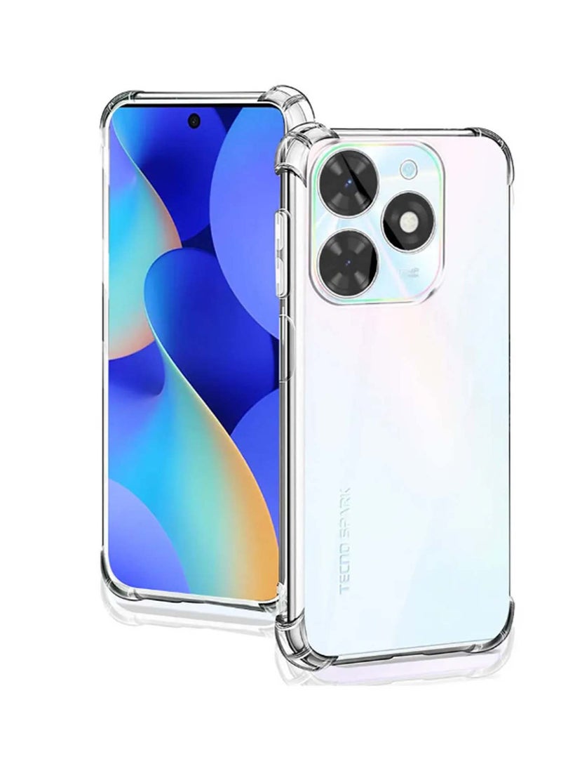 Techie جراب شفاف رفيع للغاية من مادة TPU لهاتف Infinix Smart 8، مقاوم للصدمات ومضاد لبصمات الأصابع، غطاء خلفي شفاف واقٍ - Image 1