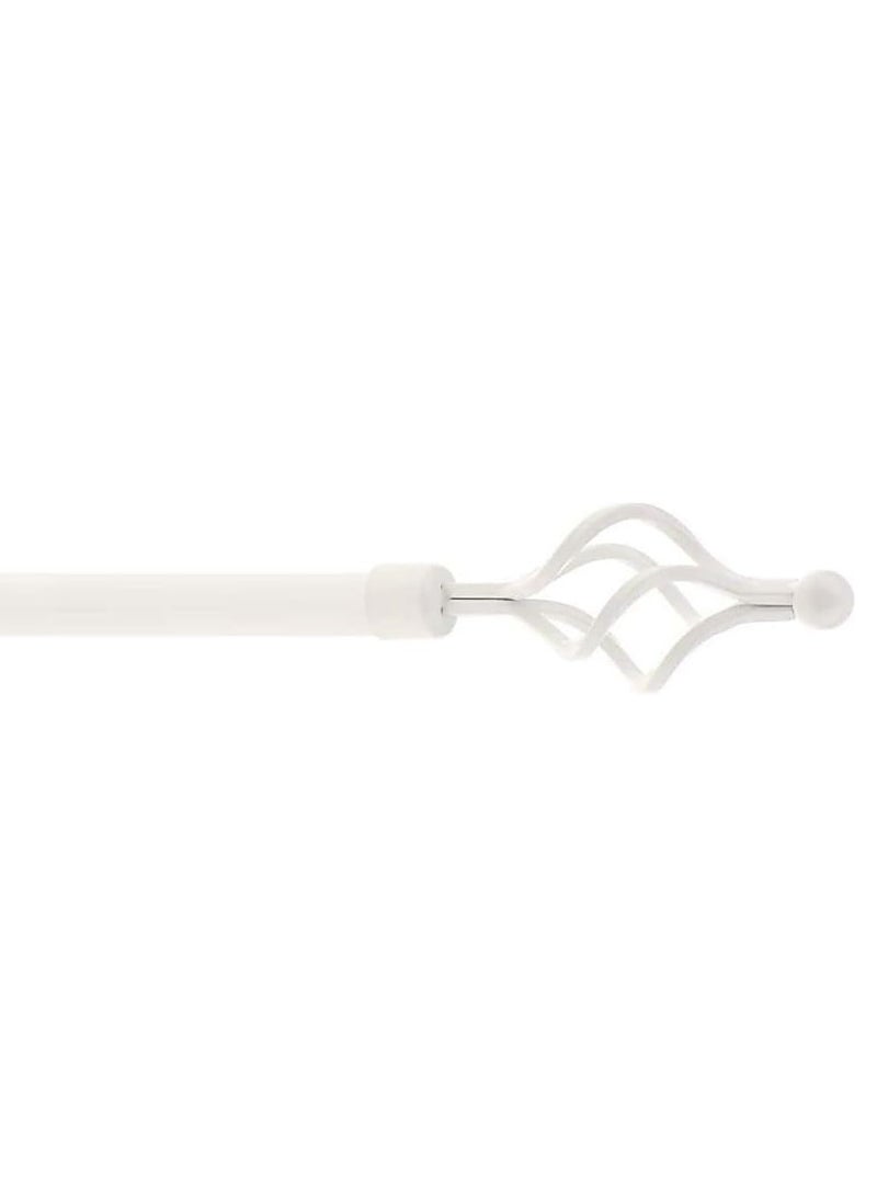DubaiGallery Roman Pole Style Heavy Duty Luxury Extendable Curtain Rod, Metal Single Rod Finials Decorative End Window Treatment Rod Drapery Rod  - Image 2