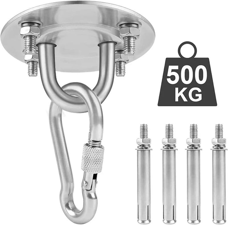 خطاف سقف من الفولاذ المقاوم للصدأ 304 لتعليق الأرجوحة وتمارين الجيم ومعدات التعليق الجوي، قطعة واحدة - Image 5