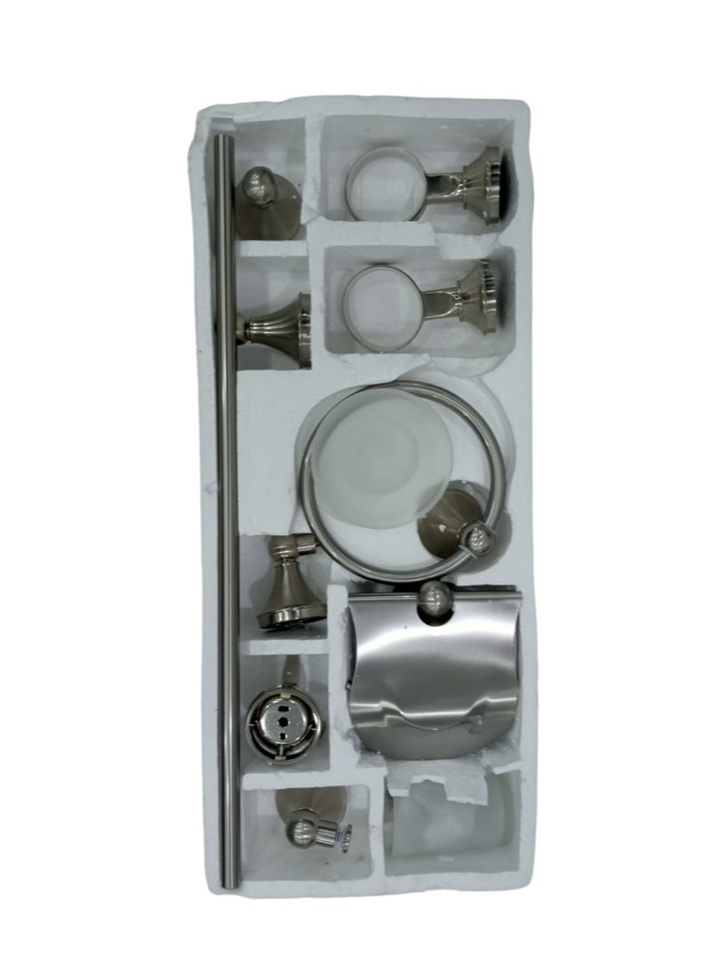 D&N "11-Piece Matte Black Bathroom Accessories Set: Stainless Steel Hardware Bath Towel Bar Collection" - Image 1