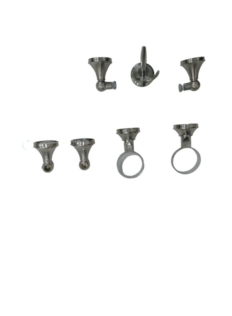 D&N "11-Piece Matte Black Bathroom Accessories Set: Stainless Steel Hardware Bath Towel Bar Collection" - Image 3