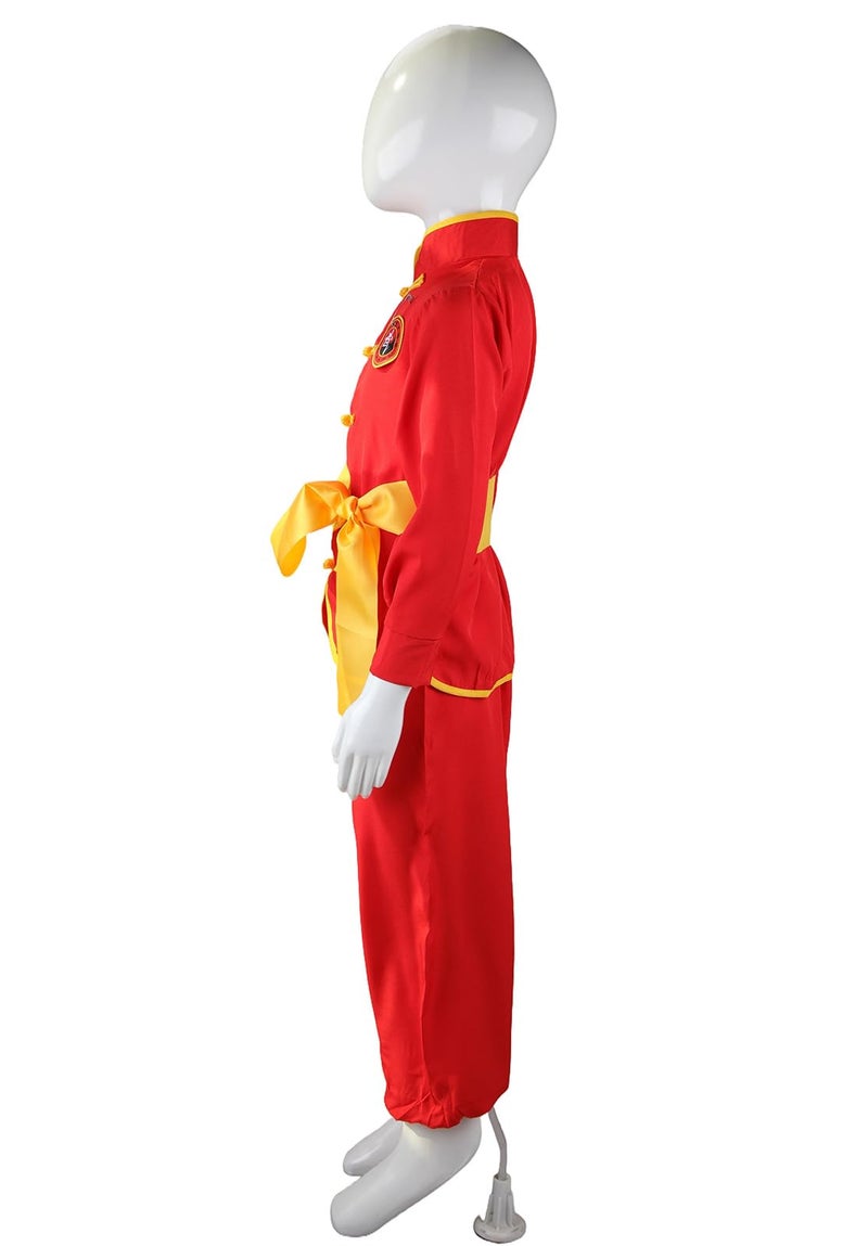 STIOEDYUAN Kids Kung Fu Suits Tai Chi Uniform Chinese Martial Art Wing Chun Clothing Sets (Red, 10-12 Years) - Image 4