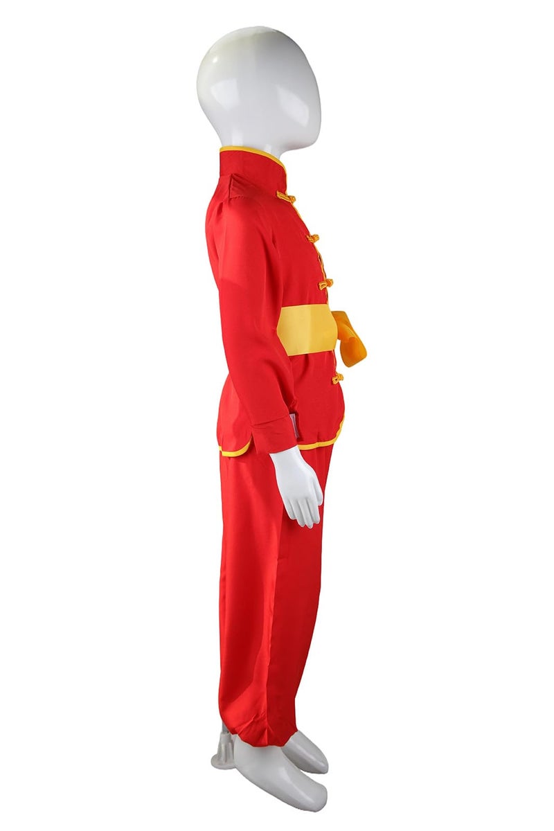 STIOEDYUAN Kids Kung Fu Suits Tai Chi Uniform Chinese Martial Art Wing Chun Clothing Sets (Red, 10-12 Years) - Image 3