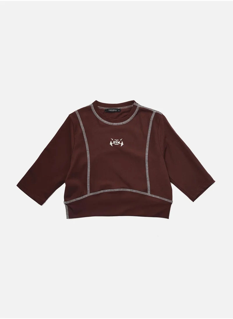 trendyol Crew Neck Crop Top