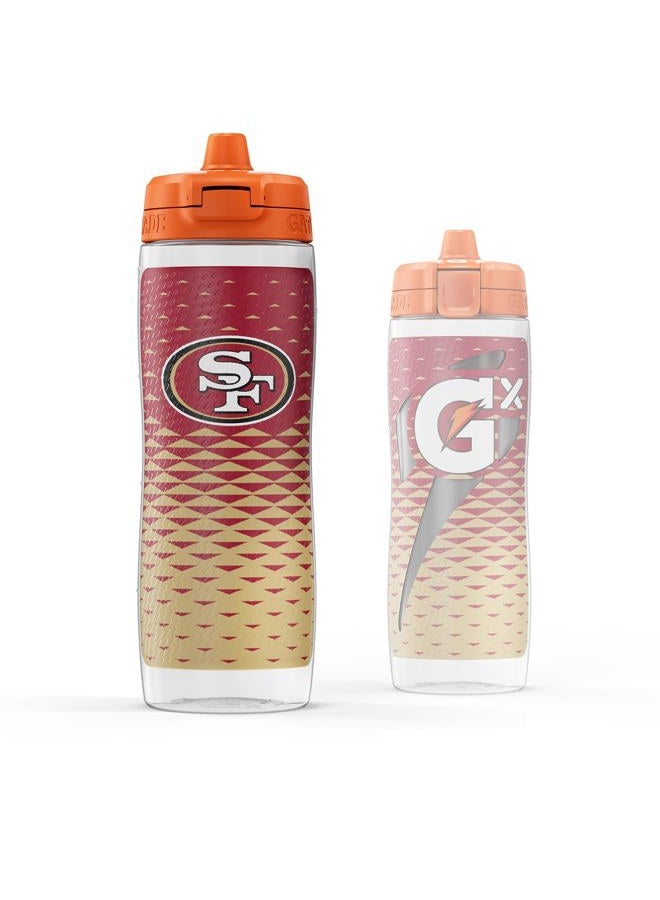 Gatorade Gx NFL Non-Slip Squeeze Bottles, 30 fl oz, Gx Hydration System - Image 1