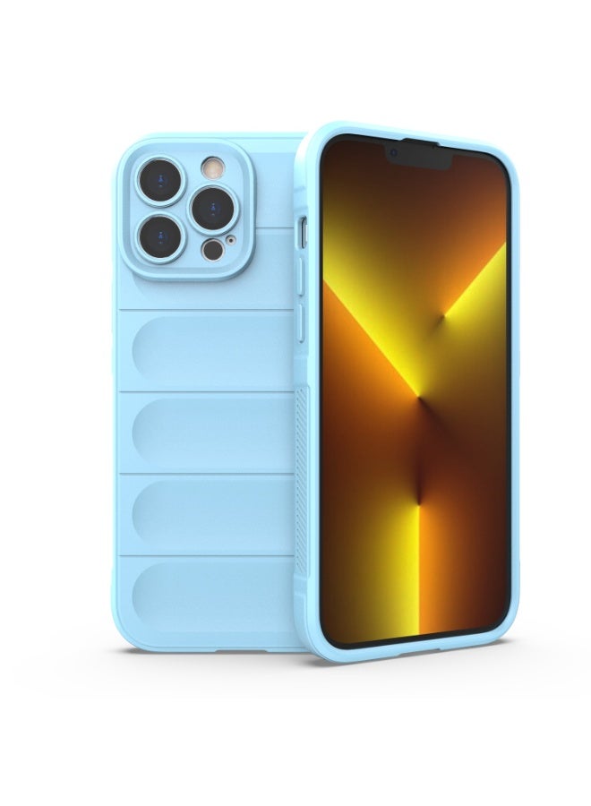 Premium Protection Back Silicone Case Compatible with Iphone 13 Pro Magic Shield Shockproof Case with Camera Protection (Baby blue)