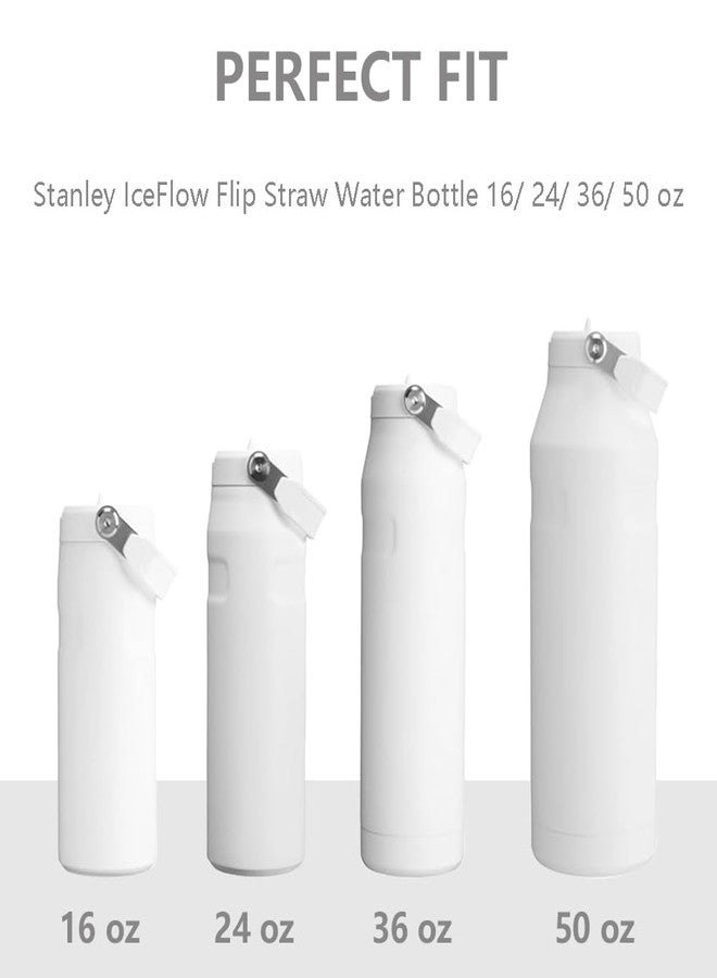 Dreamfocus 2pcs Silicone Boot for Stanley IceFlow 2.0 Aerolight Water Bottles 36 oz,Anti-Slip Protective Sleeve,Clear - Image 2