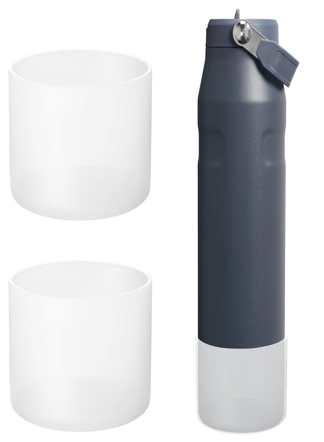 Dreamfocus 2pcs Silicone Boot for Stanley IceFlow 2.0 Aerolight Water Bottles 36 oz,Anti-Slip Protective Sleeve,Clear - Image 1
