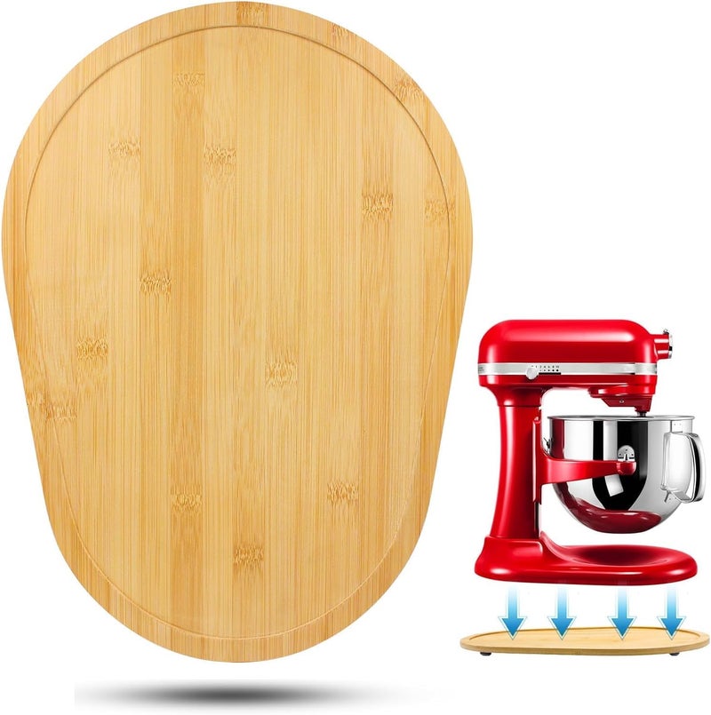 JAYOBGO Bamboo Slide Mat for KitchenAid 5-8 Qt Bowl Lift Mixer, Attachments, Sliding Tray - Image 1