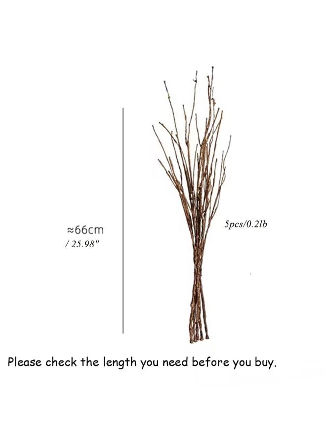 FDTY 10 أغصان اصطناعية من أغصان الصفصاف المجعدة، 26 بوصة أغصان اصطناعية قابلة للانحناء تشبه الطبيعية أزهار مجففة لتزيين المنزل - Image 3