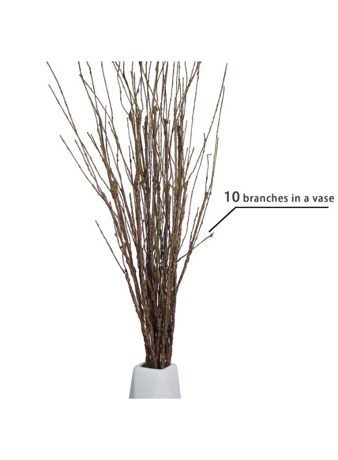 FDTY 10 أغصان اصطناعية من أغصان الصفصاف المجعدة، 26 بوصة أغصان اصطناعية قابلة للانحناء تشبه الطبيعية أزهار مجففة لتزيين المنزل - Image 4