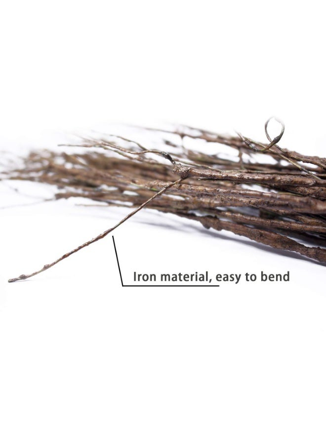 FDTY 10 أغصان اصطناعية من أغصان الصفصاف المجعدة، 26 بوصة أغصان اصطناعية قابلة للانحناء تشبه الطبيعية أزهار مجففة لتزيين المنزل - Image 5