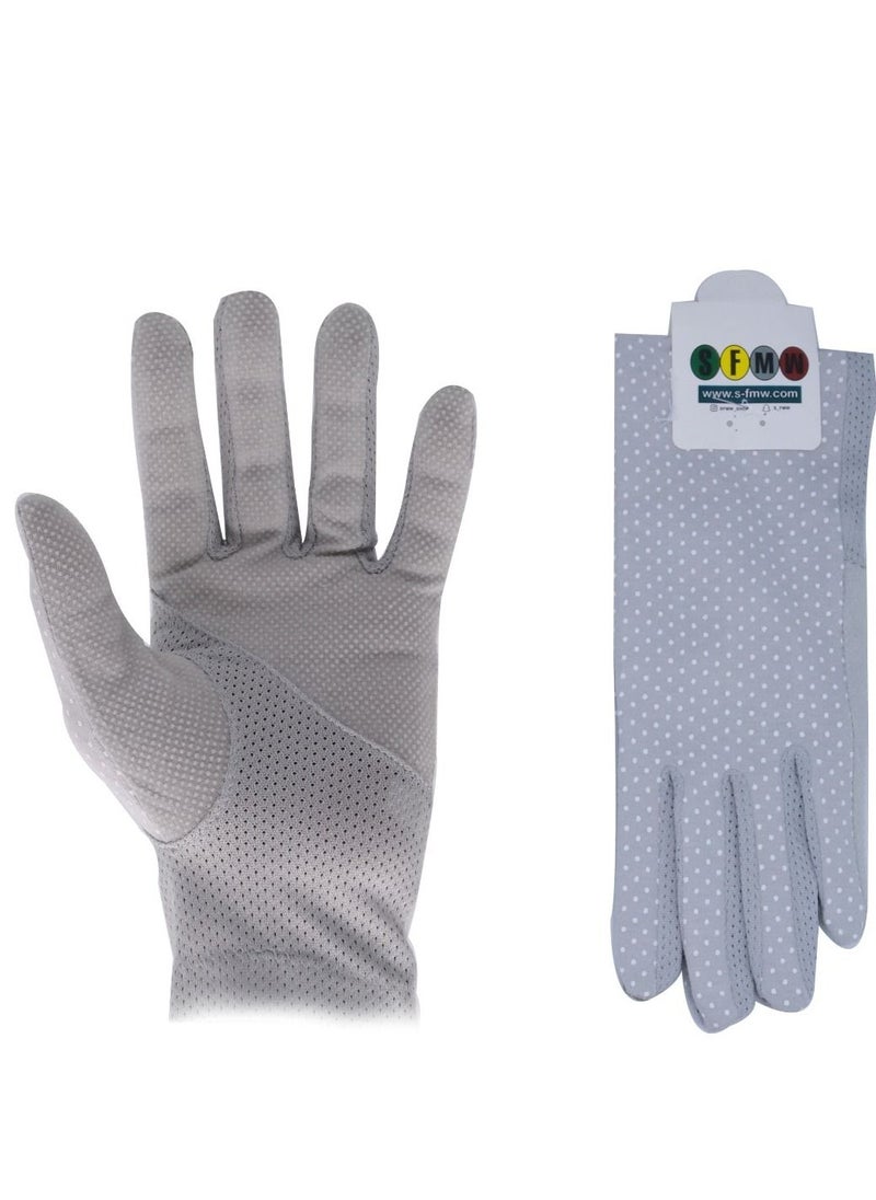SFMW Pair Women Sun Protective UV Protection Summer Sunblock Touchscreen Gloves for Driving Riding  - Image 1